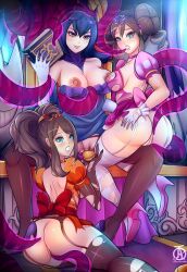 anal bellelba_(pokemon) black_hair blue_eyes blush bottomless breasts brown_hair cleavage corruption dildo double_hair_bun erect_nipples female_only femdom femsub gengar ghost gloves hair_buns high_heels hilda large_breasts long_hair monster nintendo opera_gloves pokemon pokemon_black_and_white pokemon_black_and_white_2 pussy red_eyes revolverwing rosa_(pokemon) sabrina sex sex_toy tentacles thighhighs torn_clothes twintails rating:Questionable score:64 user:Riley