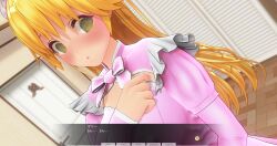 3d blonde_hair breasts custom_maid_3d_2 empty_eyes erect_nipples expressionless female_only femsub kamen_writer_mc long_hair maid screenshot tagme text translated undressing xenon3131_mc yellow_eyes rating:Explicit score:3 user:L12@