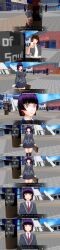 3d absurdres black_hair breasts brown_hair comic crossed_eyes custom_maid_3d_2 dialogue earrings empty_eyes expressionless female_only femsub jewelry kamen_writer_mc large_breasts purple_eyes school_uniform screenshot tech_control text translated rating:Questionable score:10 user:Fushigiball