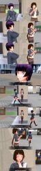 3d absurdres black_hair breasts brown_hair comic crossed_eyes custom_maid_3d_2 dialogue earrings empty_eyes expressionless female_only femsub jewelry kamen_writer_mc large_breasts purple_eyes school_uniform screenshot tech_control text translated rating:Questionable score:8 user:Fushigiball
