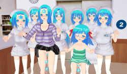 3d 3d_custom_girl blue_eyes blue_hair blush breasts censored eyepatch female_only femsub happy_trance hat large_breasts multiple_girls nurse original parasite pussy pussy_juice symbol_in_eyes zombie_walk rating:Explicit score:27 user:Sleepyhead97