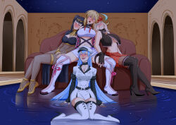 absurdres akame_ga_kill! alisa_ilinichina_amiella black_hair blonde_hair blue_hair blush boots breasts brown_hair cleavage drool empty_eyes esdeath female_only femsub fire_emblem fire_emblem_awakening god_eater hat high_heels hime_cut large_breasts legs long_hair milla_maxwell nintendo oo_sebastian_oo open_mouth skirt tales_of_(series) tales_of_xillia tharja thigh_boots thighhighs underboob very_long_hair white_hair rating:Questionable score:66 user:LillyTank