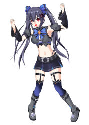 bezunamin black_hair breasts hyperdimension_neptunia noire red_eyes skirt thighhighs twintails rating:Questionable score:8 user:hypno