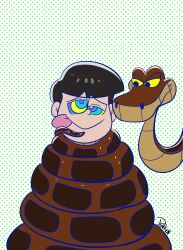 choromatsu_matsuno coils disney kaa kaa_eyes maledom malesub mr._osomatsu penken snake the_jungle_book rating:safe score: user:penken