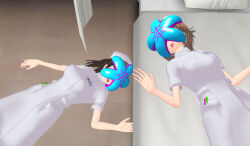 3d 3d_custom_girl bed brown_hair femsub lying nurse original parasite rating:Questionable score:13 user:Sleepyhead97