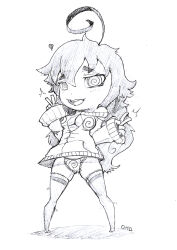 ahoge barefoot bottomless chibi curly_hair darkhatboy dazed female_only femsub happy_trance hypno-tan long_hair open_clothes original panties sketch smile spiral spiral_eyes symbol_in_eyes traditional underwear rating:Questionable score:24 user:DHB