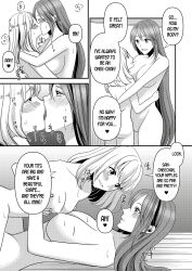 bottomless breasts camera comic dialogue drool empty_eyes femdom femsub greyscale hard_translated kazuha kissing large_breasts licking long_hair marialite masturbation monochrome nude panties possession shower skinsuit tagme text topless translated twintails underwear undressing yuri rating:Explicit score:20 user:L12@