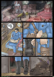 black_hair comic dog fallout_(series) nikaria short_hair sunglasses rating:Questionable score:10 user:TheGoodShank