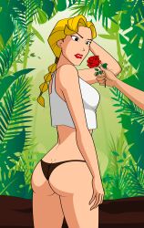 ass atlantis_the_lost_empire blonde_hair braid dead_source disney female_only flower helga_sinclair jimryu mole open_mouth panties shirt smell solo tank_top underwear rating:Questionable score:75 user:Sleepyhead97