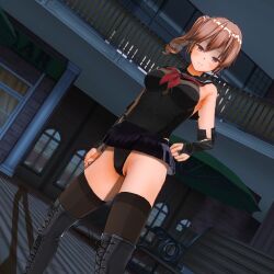 3d alternate_costume baldmen4 boots brown_eyes brown_hair custom_maid_3d_2 empty_eyes expressionless female_only femsub gloves high_heels leotard looking_at_viewer school_uniform side_ponytail skirt solo standing thighhighs rating:Questionable score:11 user:VortexMaster