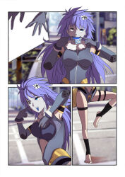 blue_hair blue_skin breasts comic dancing drool female_only femdom femsub heterochromia kimujo_world large_breasts long_hair open_mouth original possession unfocused_eyes rating:Questionable score:19 user:TheGoodShank