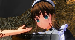 3d breasts brown_hair custom_maid_3d_2 empty_eyes female_only femdom femsub green_eyes large_breasts maid sennoudaisuki tattoo text translated tribal_tattoo witch rating:Questionable score:8 user:YuriLover2
