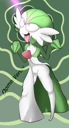  androgynous domedvortex gardevoir happy_trance hypnotic_light nintendo open_mouth pokemon pokemon_(creature) shrunken_irises tongue tongue_out  rating:questionable score: user:domedvortex