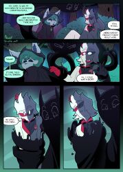  absurdres brushie_art comic femdom league_of_legends magic malesub restrained ruination text transformation vex_(lol) yordle  rating:safe score: user:brushie_art