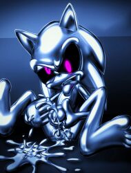absurdres cum enemy_conversion furry liquid_metal male_only malesub masturbation open_mouth penis robotization silverslime slime sonic_the_hedgehog sonic_the_hedgehog_(series) transformation unfocused_eyes unusual_cum rating:Explicit score:4 user:SilverSlime