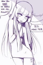 barcode breasts cables drool empty_eyes erect_nipples femsub greyscale happy_trance hime_cut kinkyloli loli long_hair monochrome open_mouth original sketch small_breasts smile tattoo tech_control text tongue tongue_out rating:questionable score: user:kinkyloli