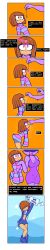 androgynous androgynous_sub blue_background blush brown_hair bunny_girl catty_(undertale) comic dazed dialogue dress femdom frisk_(undertale) furry glowing glowing_eyes happy_trance heart high_heels limp navel pendulum pstash purple_eyes short_hair short_shorts sign smile spiral straight-cut_bangs sweat text undertale rating:Questionable score:153 user:Blitz_Habanera