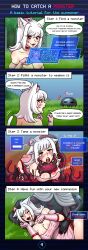 absurdres before_and_after body_markings cat_ears cat_girl cat_tail comic defeated femsub gameplay_mechanics maledom original pon_(polishguy+porniky) porniky possession r'hyll_(polishguy+porniky) red_eyes slime tentacles text video_game white_hair rating:Explicit score:141 user:viltai