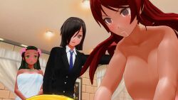 3d bottomless breasts comic custom_maid_3d_2 drool etta_(mc_trap_town) expressionless female_only femdom femsub kamen_writer_mc large_breasts long_hair mc_trap_town nude rina_(mc_trap_town) screenshot topless xlmpth rating:Questionable score:14 user:Xlmpth