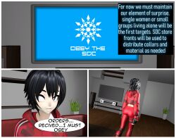 3d absurdres comic female_only femsub hypnotic_screen ruby_rose rwby tech_control tepmarmy text whitewash_eyes rating:Safe score:17 user:BlueMonday1984