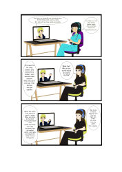 absurdres blonde_hair comic computer doctor dr._selene_(neowhyachi) femdom original text tigerssunshyn rating:safe score: user:hypnouser2