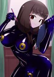  empty_eyes femsub happy_trance iino_miko kaguya-sama_love_is_war large_breasts latex radeon  rating:questionable score: user:ultimate52