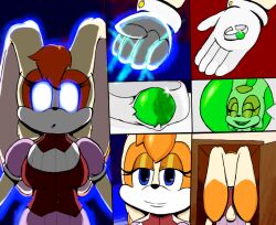 blue_eyes brown_eyes bunny_girl comic cream_the_rabbit dr._chaos feet femsub furry glowing glowing_eyes hypnotic_accessory orange_hair sketch sonic_the_hedgehog_(series) toe_ring vanilla_the_rabbit rating:Questionable score:23 user:SkrontheSecond