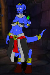 blue_hair breasts draenei expressionless female_only large_breasts long_hair solo spiral_eyes standing standing_at_attention symbol_in_eyes warcraft world_of_warcraft zombifier rating:Questionable score:3 user:hypno