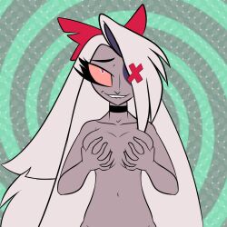  animated animated_gif breasts femsub hazbin_hotel katsiika tagme vaggie_(hazbin_hotel)  rating:explicit score: user:novalotus