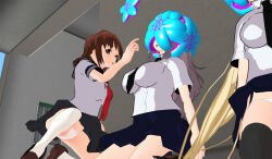 3d 3d_custom_girl femsub happy_trance kneeling multiple_girls original panties parasite school_uniform underwear rating:Questionable score:7 user:Sleepyhead97