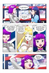 bare_shoulders blonde_hair bow cleavage closed_eyes comic equestria_girls freckles hair_buns kimberly_smith_(daveyboysmith9) large_breasts long_hair multicolored_hair my_little_pony purple_eyes purple_hair purple_lipstick sailor_moon sailor_moon_(series) short_hair smile story text twilight_sparkle twintails wadevezecha western rating:Explicit score:18 user:daveyboysmith9