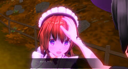3d breasts brown_hair custom_maid_3d_2 female_only femdom femsub hat large_breasts maid purple_eyes sennoudaisuki tattoo text translated tribal_tattoo witch witch_hat rating:Questionable score:6 user:YuriLover2