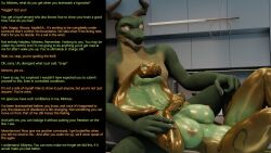 3d becca_(thalarynth) breasts caption consensual couch dazed dialogue femsub furry happy_trance harry_(thalarynth) head_in_lap horns hypnotized_dom hypnotized_hypnotist lizard_boy maledom manip open_mouth original scalie smile snake_girl submissive_hypnotist text thalarynth_(manipper) wall_eyed wholesome rating:Explicit score:13 user:Thalarynth