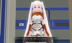 3d alien blush bodysuit breasts custom_maid_3d_2 dialogue female_only femsub gloves happy_trance japanese_text large_breasts open_mouth parasite purple_eyes sex solo standing swallow774 symbol_in_eyes text twintails uniform vaginal white_hair rating:Explicit score:6 user:VortexMaster
