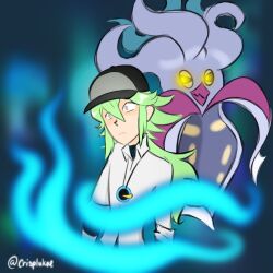  crisplukae green_hair long_hair malamar male_only malesub n_(pokemon) nintendo pokemon pokemon_(creature) pokemon_black_and_white  rating:questionable score: user:godapplesauce