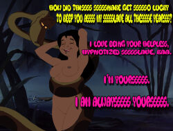 aged_up bottomless breasts closed_eyes coils genderswap good_sub_conditioning happy_trance kaa large_breasts mowgli nude text the_jungle_book topless waqqed_(manipper) rating:Explicit score:11 user:RayX