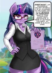  anonymind_(manipper) comic female_only femsub furry glasses horse_girl iloota manip my_little_pony straight-cut_bangs teacher text twilight_sparkle  rating:safe score: user:anonymind
