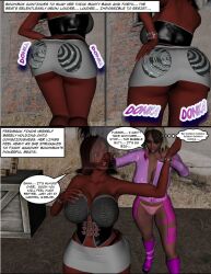 3d ass ass_focus boombox_(wikkidlester) breasts comic female_only femdom femsub huge_breasts hypnotic_ass original super_hero text watermark wikkidlester rating:Safe score:13 user:Priconi