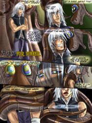 before_and_after coils comic disney hypnotic_eyes jdashe kaa kaa_eyes kingdom_hearts male_only maledom malesub riku silver_hair snake text the_jungle_book yaoi rating:Safe score:21 user:jdashe