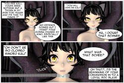 3d black_hair bottomless breasts cat_girl collar comic dialogue femsub kali_belladonna nude rwby speech_bubble surprised tepmarmy text topless yellow_eyes rating:Questionable score:21 user:numemaru