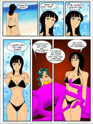beach bikini black_hair breasts comic dialogue empty_eyes female_only femdom femsub fish_girl green_hair happy_trance hypnotic_audio hypnotic_music jimryu large_breasts long_hair mermaid navel nico_robin one_piece spiral_eyes standing standing_at_attention swimsuit symbol_in_eyes tentacles text zombie_walk rating:Questionable score:80 user:hypno