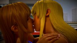 3d bimbofication blonde_hair coinflip female_only femdom femsub kissing memetic_control open_mouth orange_hair tongue tongue_out transformation unhappy_trance yuri rating:Questionable score:17 user:Coinflip