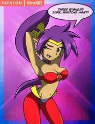 animated animated_gif ass ass_expansion bimbofication brain_drain breast_expansion breasts comic confused femsub genie happy_trance kiroxiii large_breasts lipstick looking_at_viewer purple_hair shantae shantae_(series) solo text topless transformation rating:Explicit score:52 user:a_anon264252
