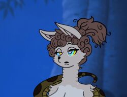  animated animated_gif asphyxiation breasts brown_hair choking coils curly_hair disney female_only furry hypnotic_eyes kaa kaa_eyes llama_girl long_hair moccathellama nipples open_mouth snake the_jungle_book  rating:explicit score: user:coilgirlrp