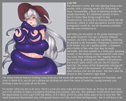 caption caption_only femsub large_breasts male_pov manip monster_girl ooshio7734 overlordmiles_(manipper) silver_hair tentacles text witch witch_hat rating:Explicit score:16 user:OverlordMiles