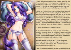 bra breasts caption caption_only clothed consensual curly_hair emperpep femsub hawkeye_(writer) horns horse_girl large_breasts long_hair male_pov maledom manip my_little_pony panties pet_play pov pov_dom purple_hair rarity text thighhighs underwear rating:Safe score:68 user:Hawkeye