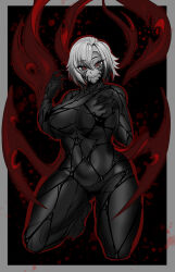 alien alternate_costume androgynous_dom arlecchino_(genshin_impact) breasts carnage_(marvel) corruption crossover femsub genshin_impact happy_trance kneeling large_breasts living_costume looking_at_viewer marvel_comics parasite possession red_eyes rikatsuky short_hair silver_hair sitting slime smile spider-man_(series) symbiote symbol_in_eyes tentacles white_hair rating:Explicit score:32 user:AngryMan