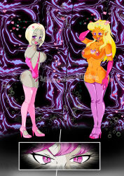 alien alien_girl bimbofication blonde_hair boots bottomless breasts choker cleavage comic dc_comics elf_ears empty_eyes fangs female_only femsub gloves grey_skin happy_trance heart heart_eyes high_heels jinx large_breasts long_hair midori-chan open_mouth opera_gloves pink_eyes pink_hair purple_hair raven slit_pupils starfire super_hero symbol_in_eyes tattoo teen_titans thigh_boots thighhighs topless transformation underwear rating:Explicit score:102 user:TheGoodShank