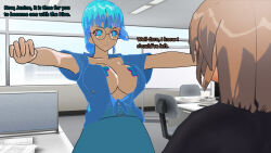 3d 3d_custom_girl alien blue_hair brown_hair glasses humor julienx manip text theheckle_(manipper) rating:Questionable score:7 user:theheckle