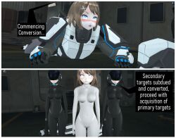 3d absurdres collar comic female_only femsub graybot kali_belladonna rwby tech_control tepmarmy text rating:Questionable score:9 user:YuriLover2